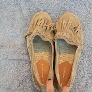 Diane Von Furstenberg Beige Suede Espadrilles Brand New